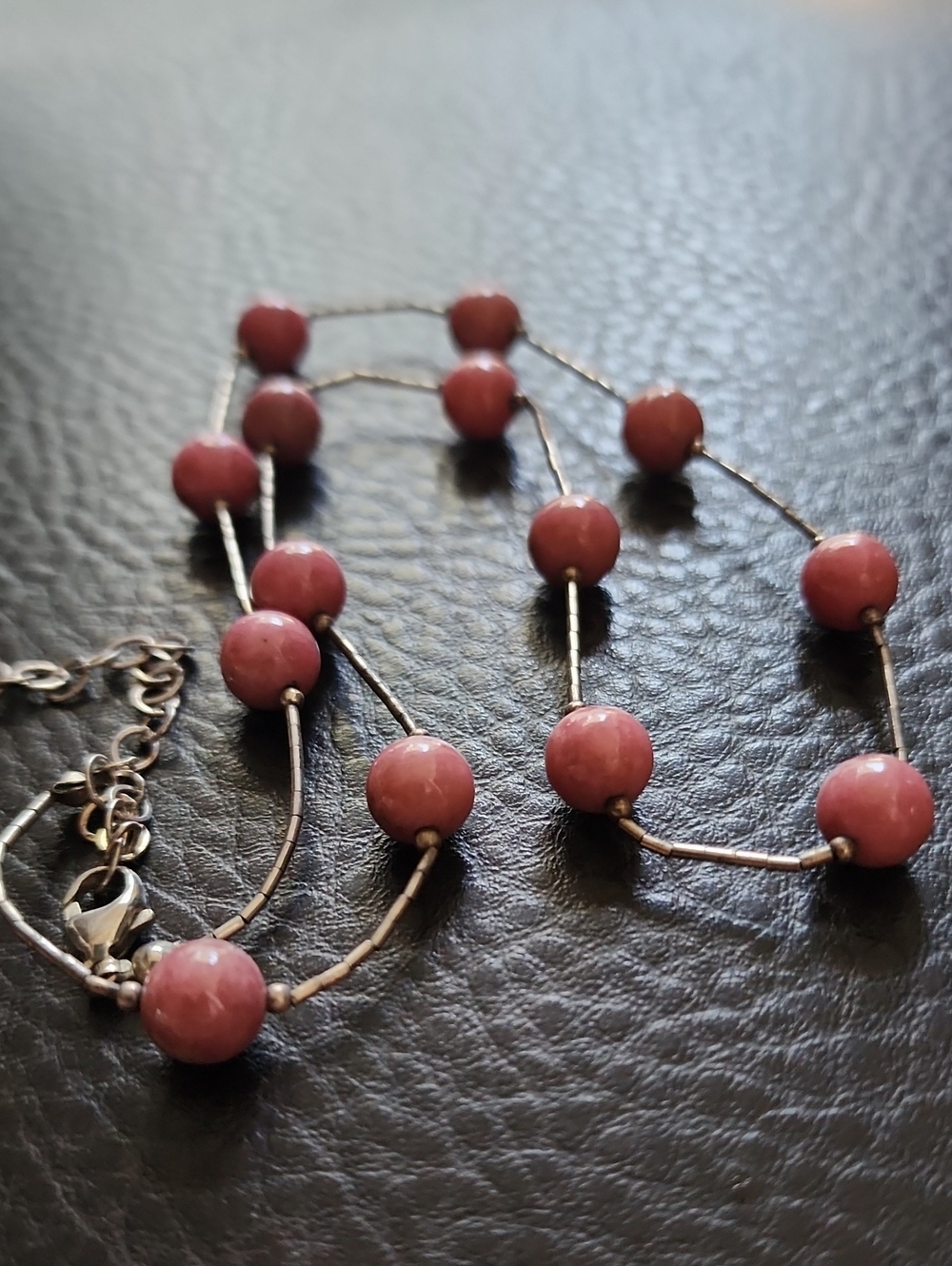 VTG Shube Dakota Southwest Liquid Sterling Rhodochrosite Necklace